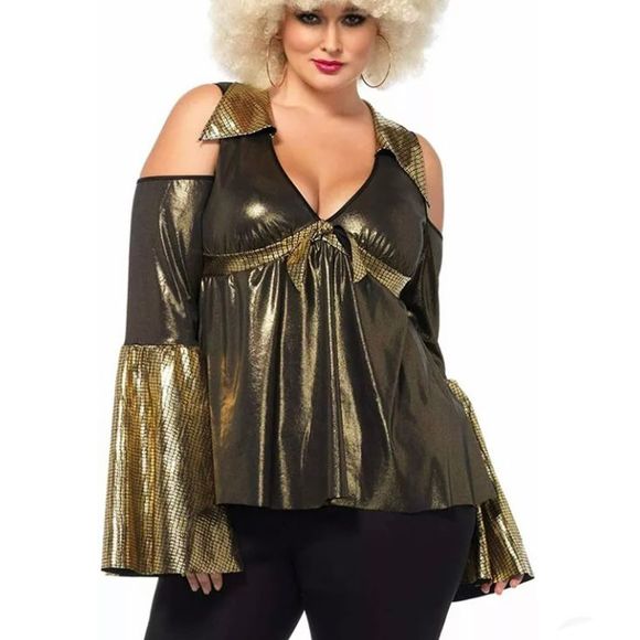 Leg Avenue Disco Diva Doll 70’s Costume Top 1X/2X
